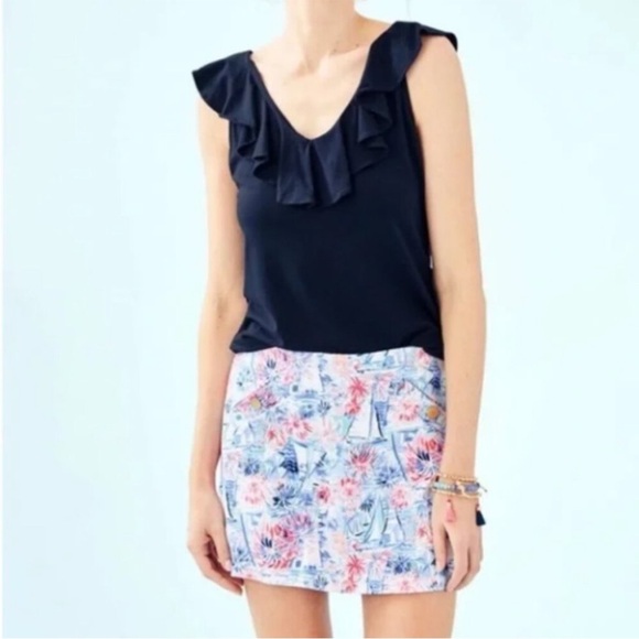Lilly Pulitzer Madison Skort Sea To Shining Sea Patriotic Fireworks Sz XS - Picture 10 of 11